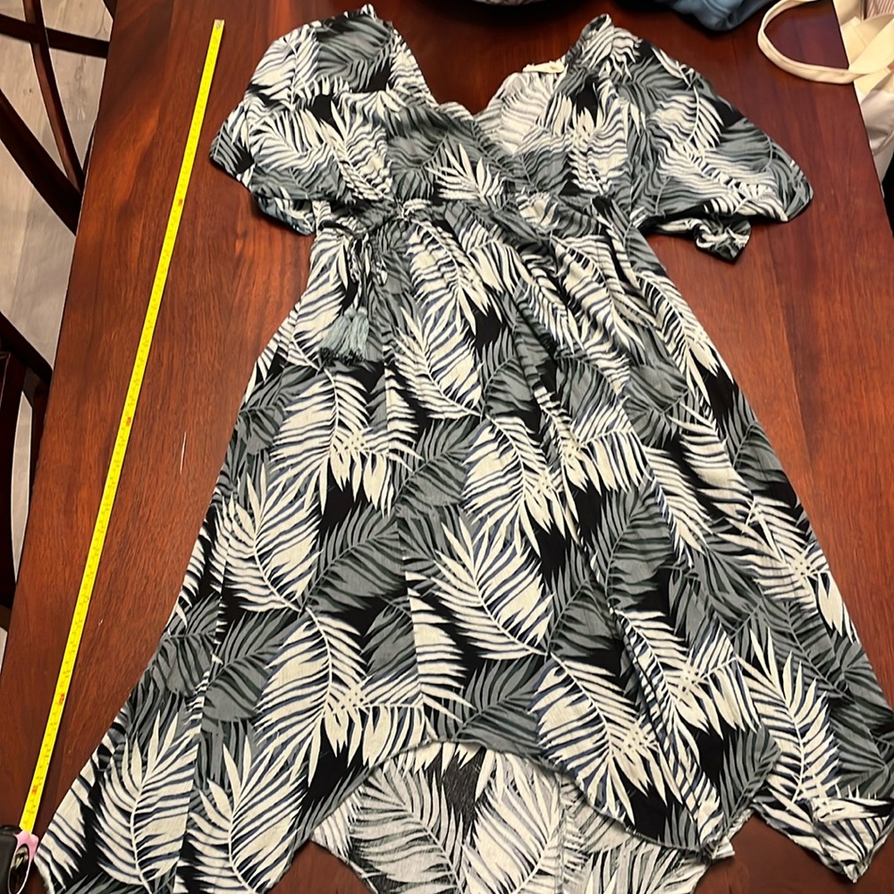 Palm print dress